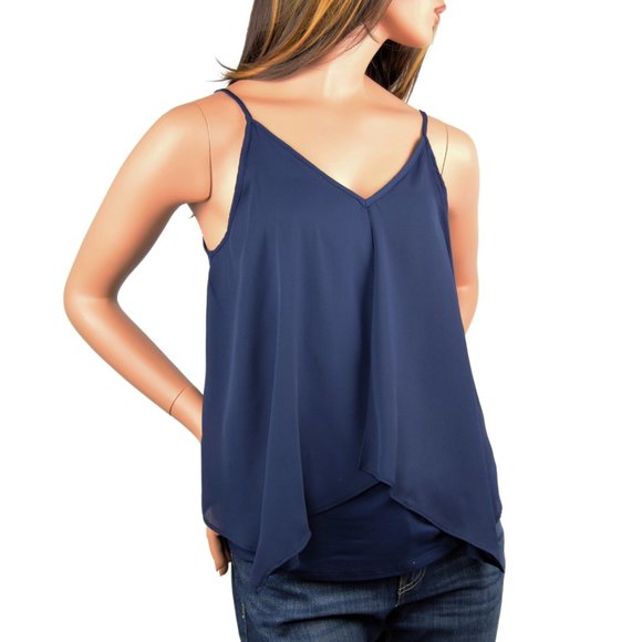 Green Envelope Tops Nwt Green Envelope Navy Fly Away Tank
